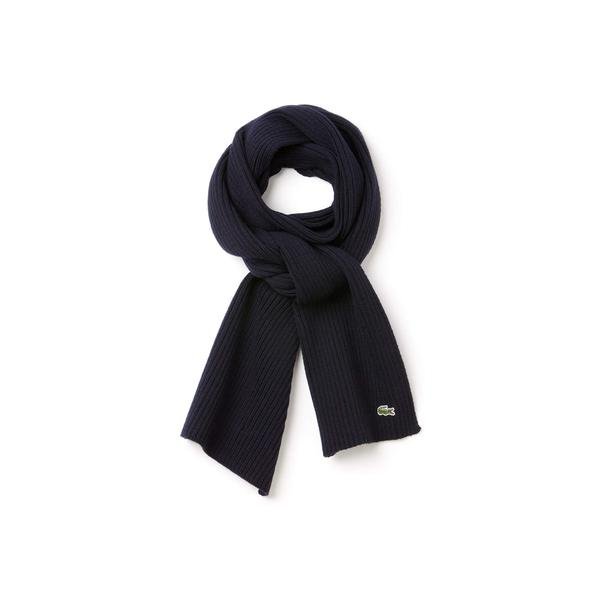 Lacoste Men's Ribbed Wool Scarf