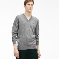 Lacoste Men's V-Neck Wool Jersey SweaterUWC