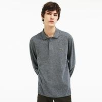 Lacoste Classic Fit Long-Sleeve Polo Shirt in Marl Petit PiquéSXY