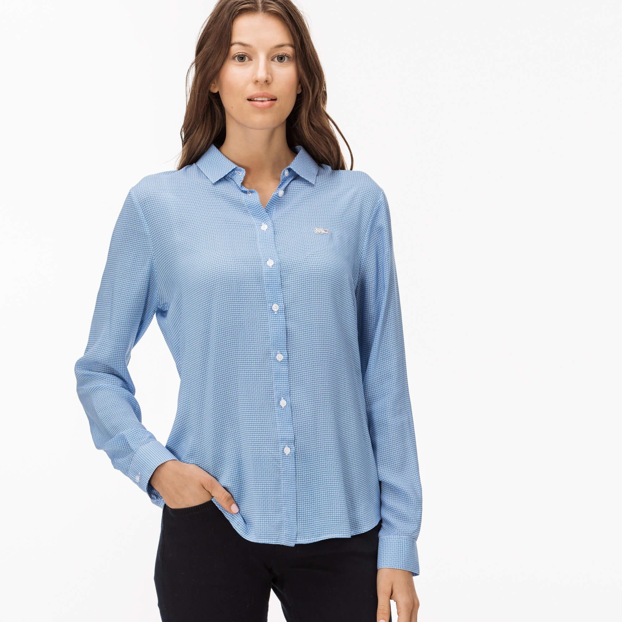 Lacoste Kadın Mavi Gömlek