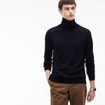 Lacoste Men's Turtleneck Wool Jersey Sweater