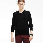 Lacoste Men's V-Neck Wool Jersey Sweater