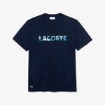 Lacoste Men's Crew Neck Hawaiian Lettering Print T-Shirt