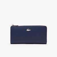 Lacoste Women's Daily Classic Coated Piqué Canvas 10 Card Zip Wallet021