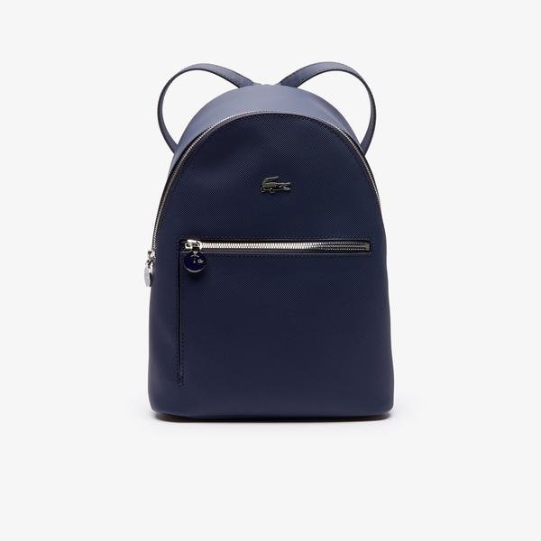 Lacoste Women's urban bagpack with a classic cut, trimmed with pique