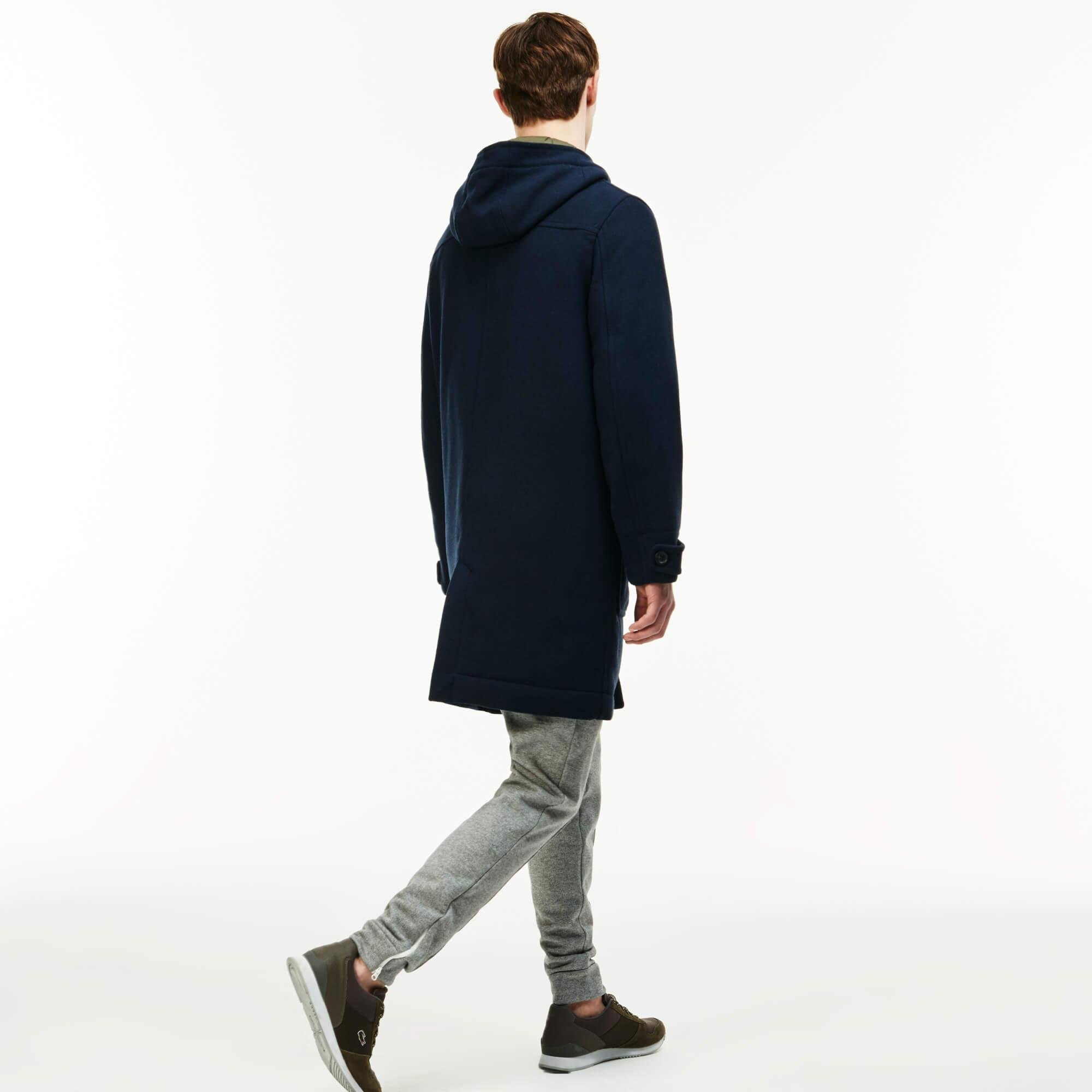 Lacoste L!VE Men's Wool Broadcloth Duffel Coat