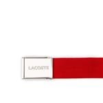 Lacoste Made in France Pánský tkaný opasek s rytou přezkou
