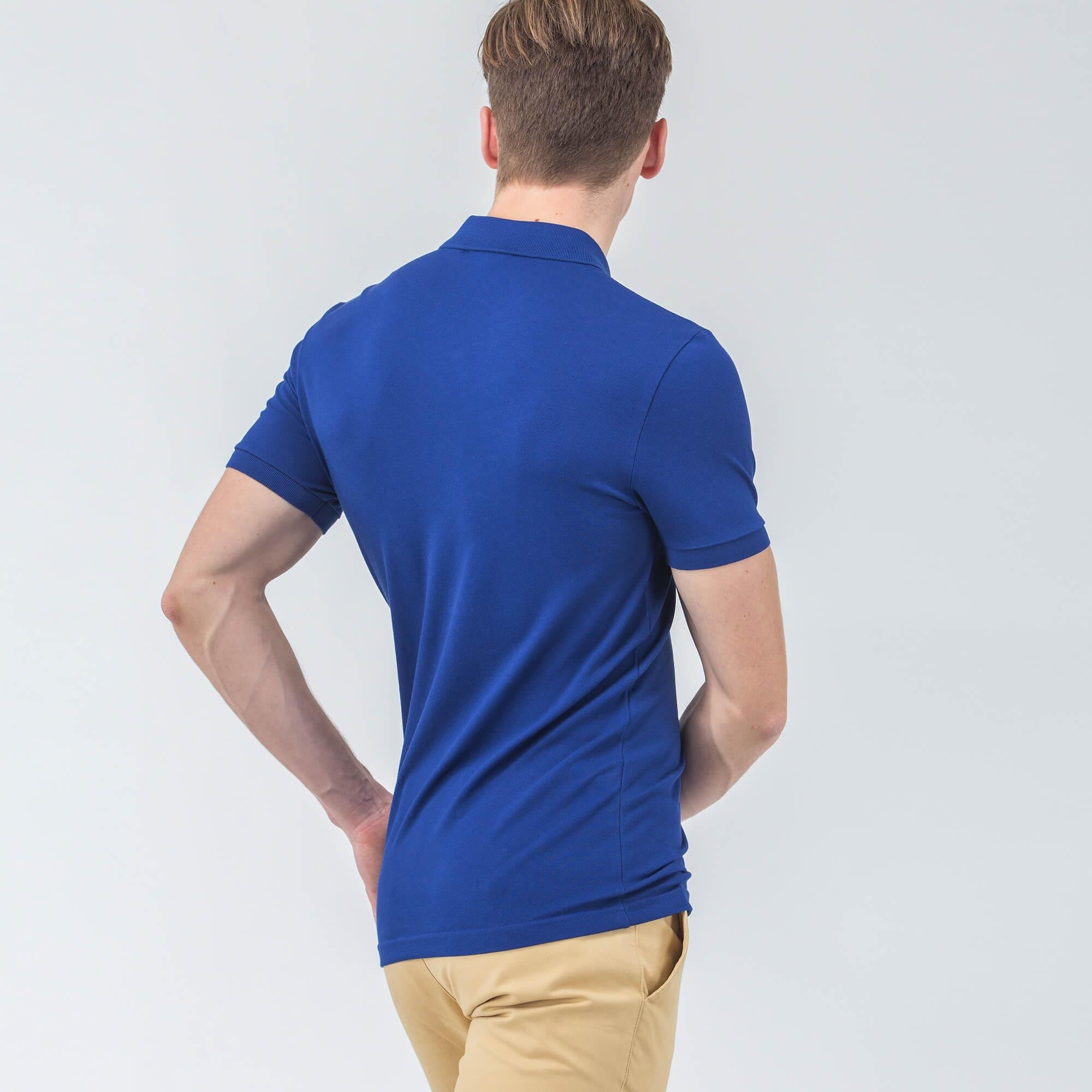 Lacoste Męska koszulka polo Slim fit z elastycznego z piki
