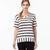 Lacoste Women's Striped T-ShirtBeyaz