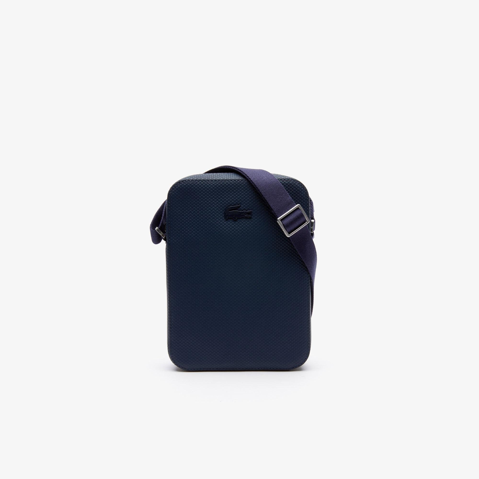 Lacoste Men's Chantaco Soft Leather Vertical Zip Bag