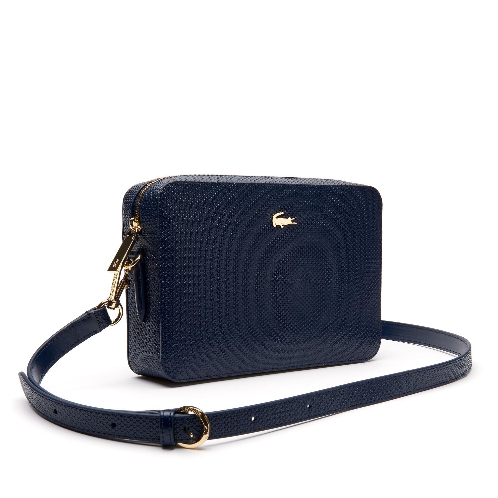 Lacoste Women's Chantaco Piqué Leather Square Shoulder Bag