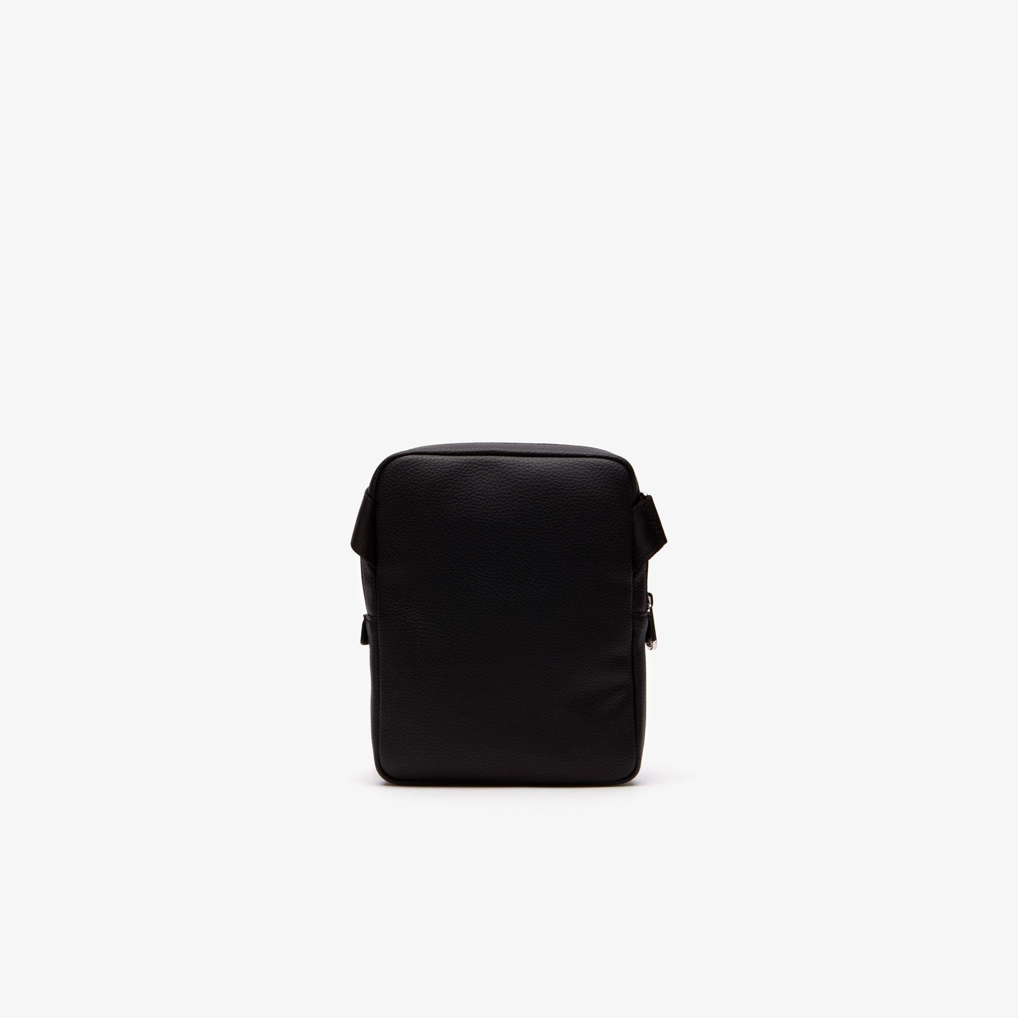 Lacoste Men's Gaël Coated Piqué Canvas Small Flat Zip Bag