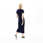 Lacoste Women's Long Buttoned Ribbed Dress