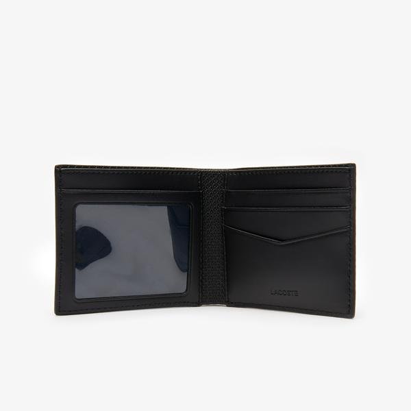 Lacoste Men's Chantaco Piqué Leather 3 Card Wallet