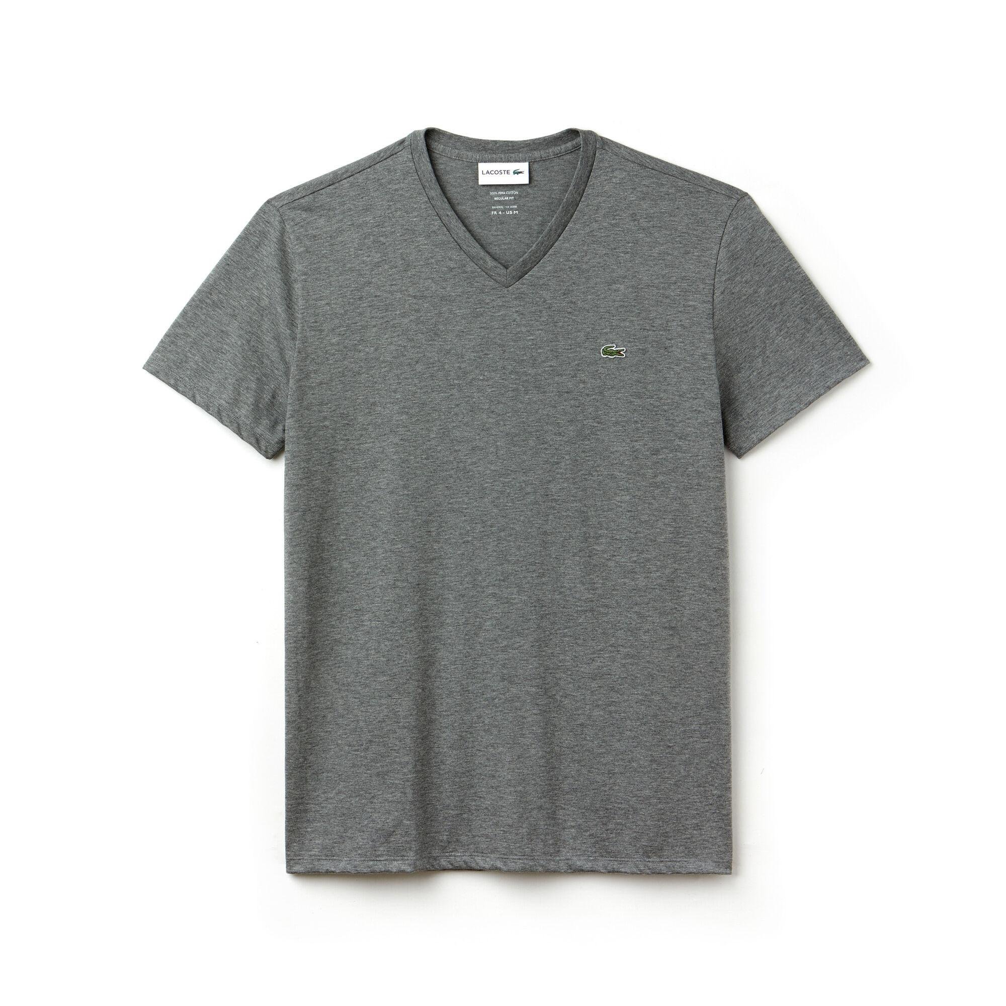 Lacoste Men's V-Neck Pima Cotton Jersey T-Shirt