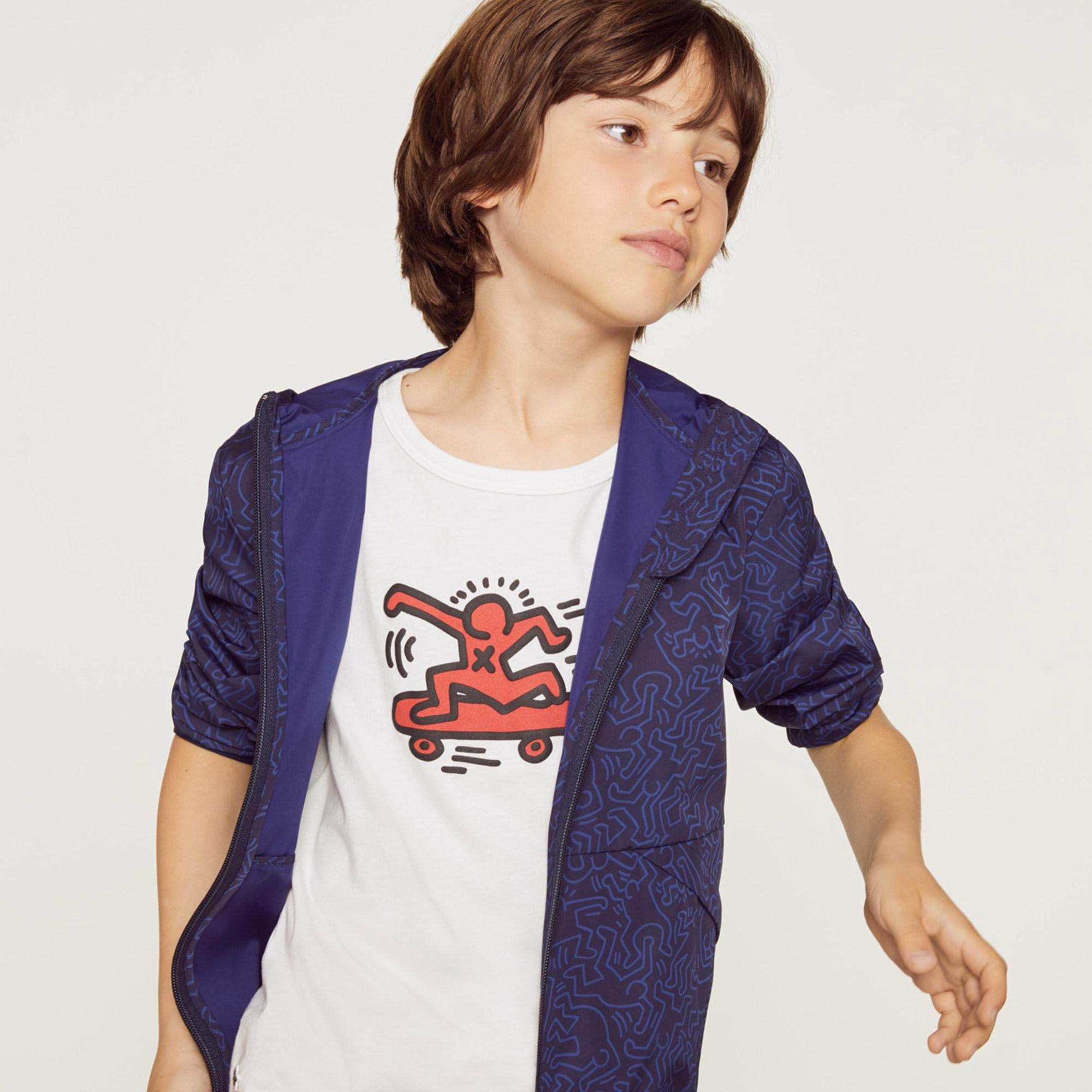 Lacoste футболка дитяча x Keith Haring з круглим вирізом
