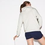 Lacoste Women's Sport Tennis Hooded Zippered Fleece Sweatshirt