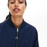 Lacoste Women's Seamlessly Quilted Reversible Bi-Material Rain Jacket