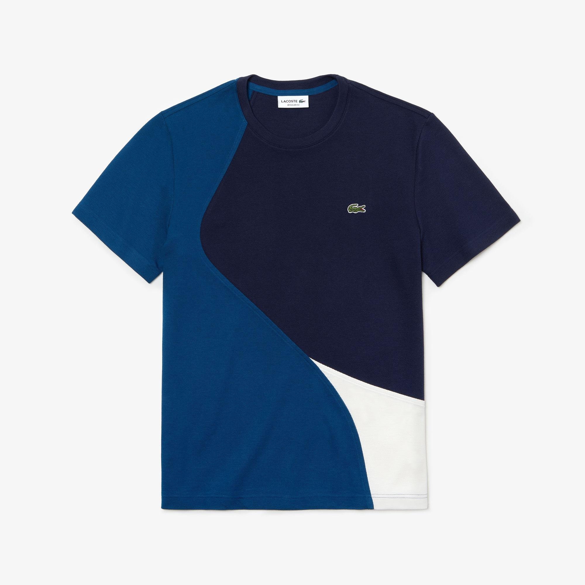Lacoste Men's Crew Neck Colourblock Thermoregulating Piqué T-Shirt