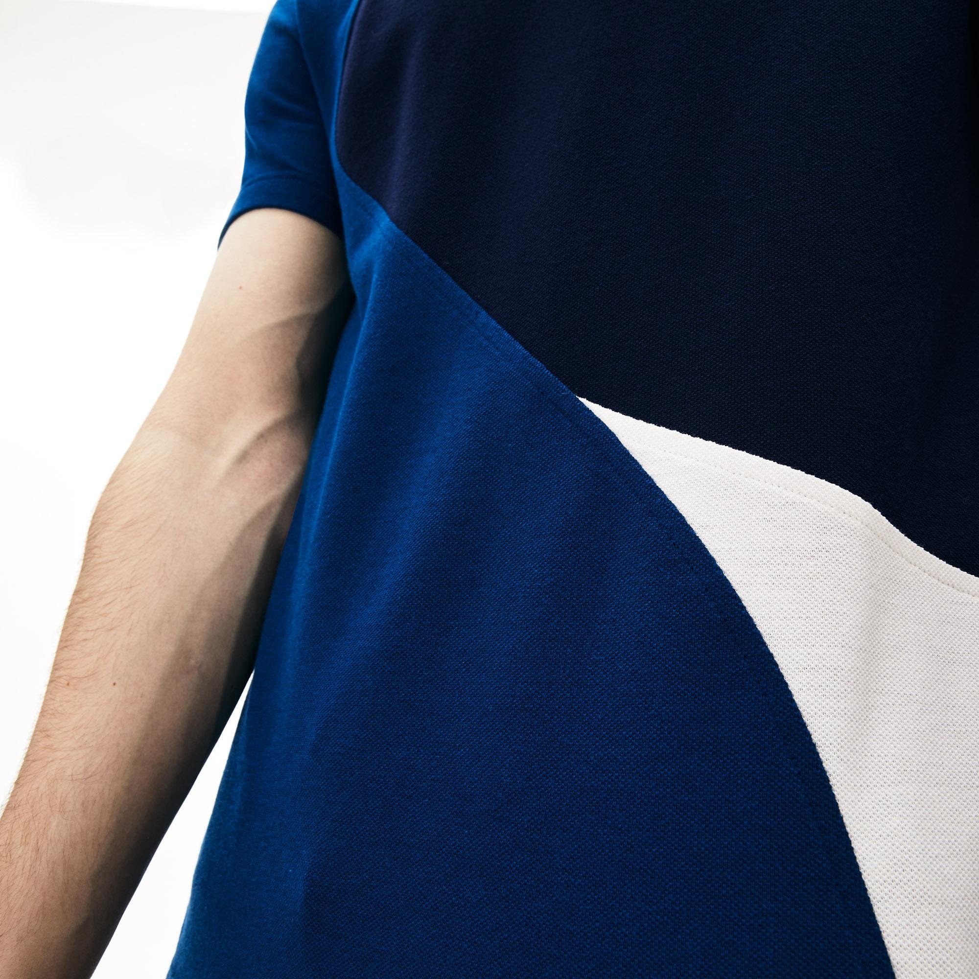 Lacoste Men's Crew Neck Colourblock Thermoregulating Piqué T-Shirt