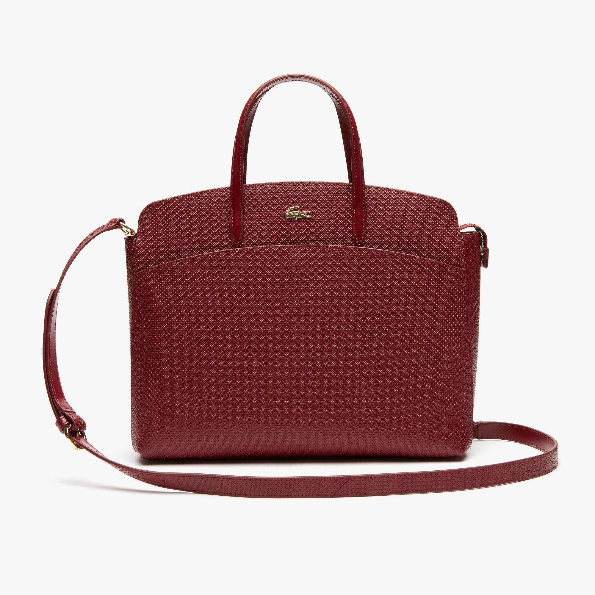 Lacoste Women's Chantaco Piqué Leather Zip Pocket Tote Bag