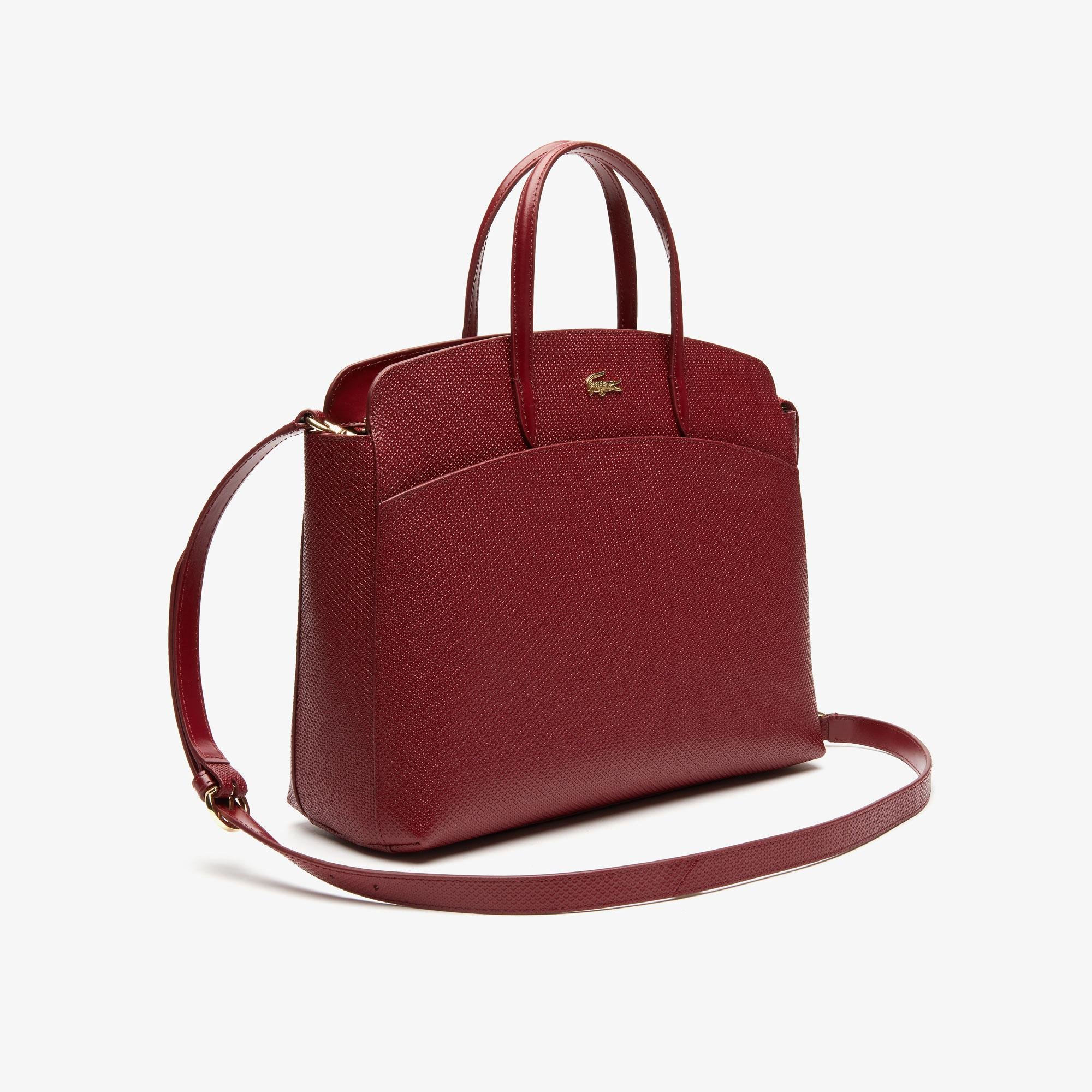 Lacoste Women's Chantaco Piqué Leather Zip Pocket Tote Bag