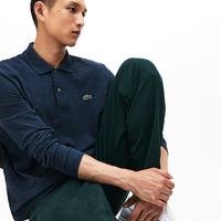 Lacoste Classic Fit Long-Sleeve Polo Shirt in Marl Petit Piqué3GF