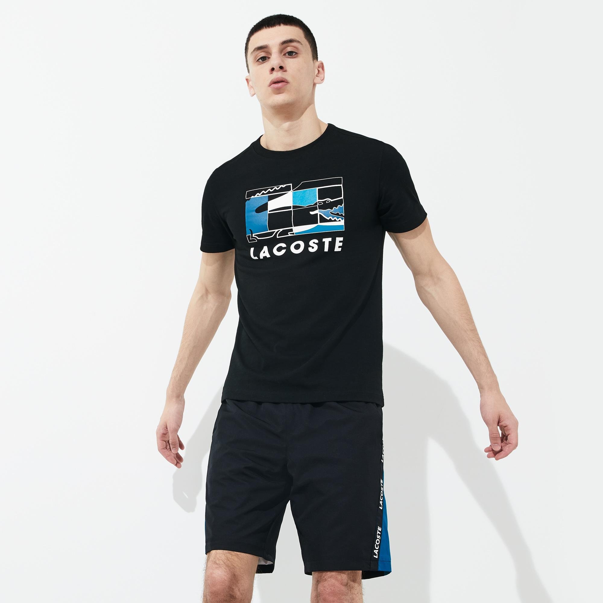Lacoste Sport Men's Tennis Court Design Breathable T-Shirt