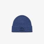 Lacoste Men's Lettering Ribbed Wool Blend Beanie