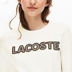 Lacoste Women's Crew Neck Check Lacoste Badge Cotton Sweater