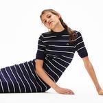 Lacoste L!VE Women's Striped Ribbed Knit Tube Dress