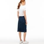 Lacoste Women's Straight Mid-Length Denim Skirt