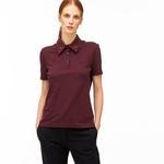 Lacoste L!VE Women's Slim Fit Embroidered Collar Stretch Polo Shirt