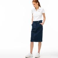 Lacoste Women's Straight Mid-Length Denim Skirt36L
