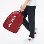 Lacoste Men's L.12.12 Signature Leather Zip Backpack