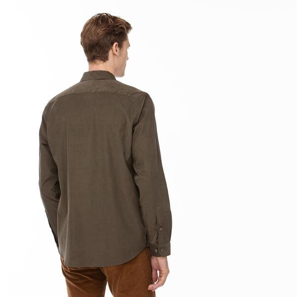 Lacoste Men's Long Sleeve Woven Shirt