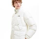 Lacoste Men's Detachable Hood Multiple Pockets Water-Resistant Quilted Jacket