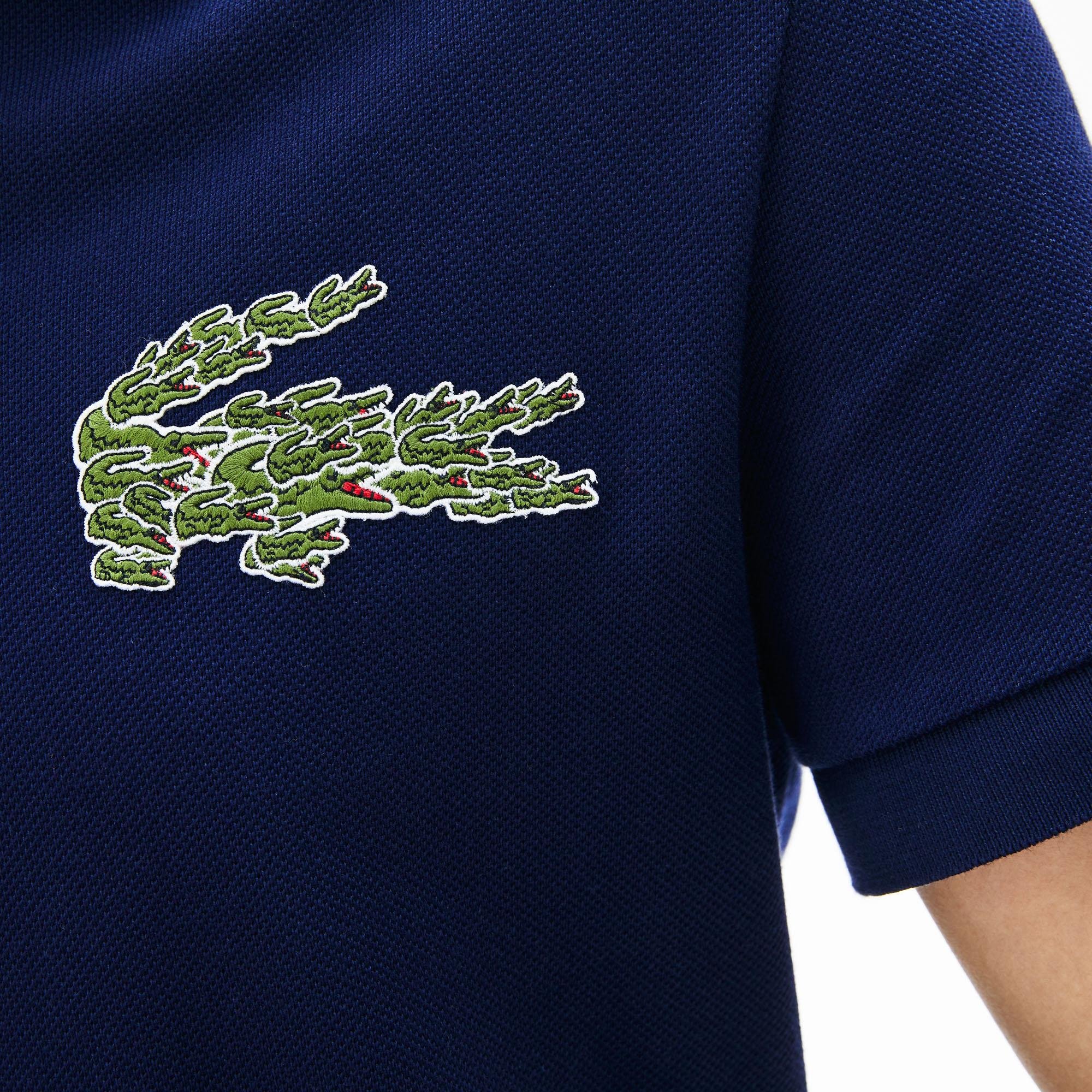 Lacoste Men's Regular Fit Multi Croc Badge Cotton Piqué Polo Shirt PH8571 | Lacoste