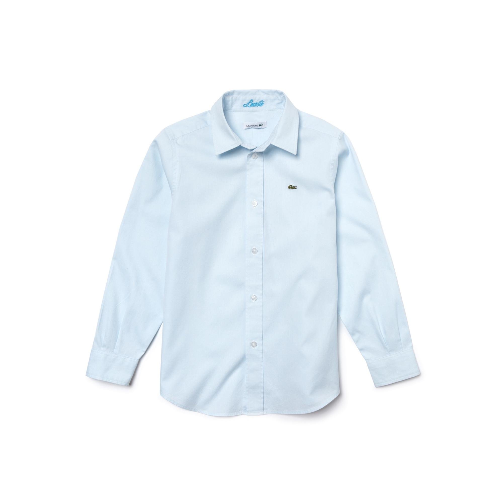 Lacoste Kids' Shirt in Oxford Cotton Knit
