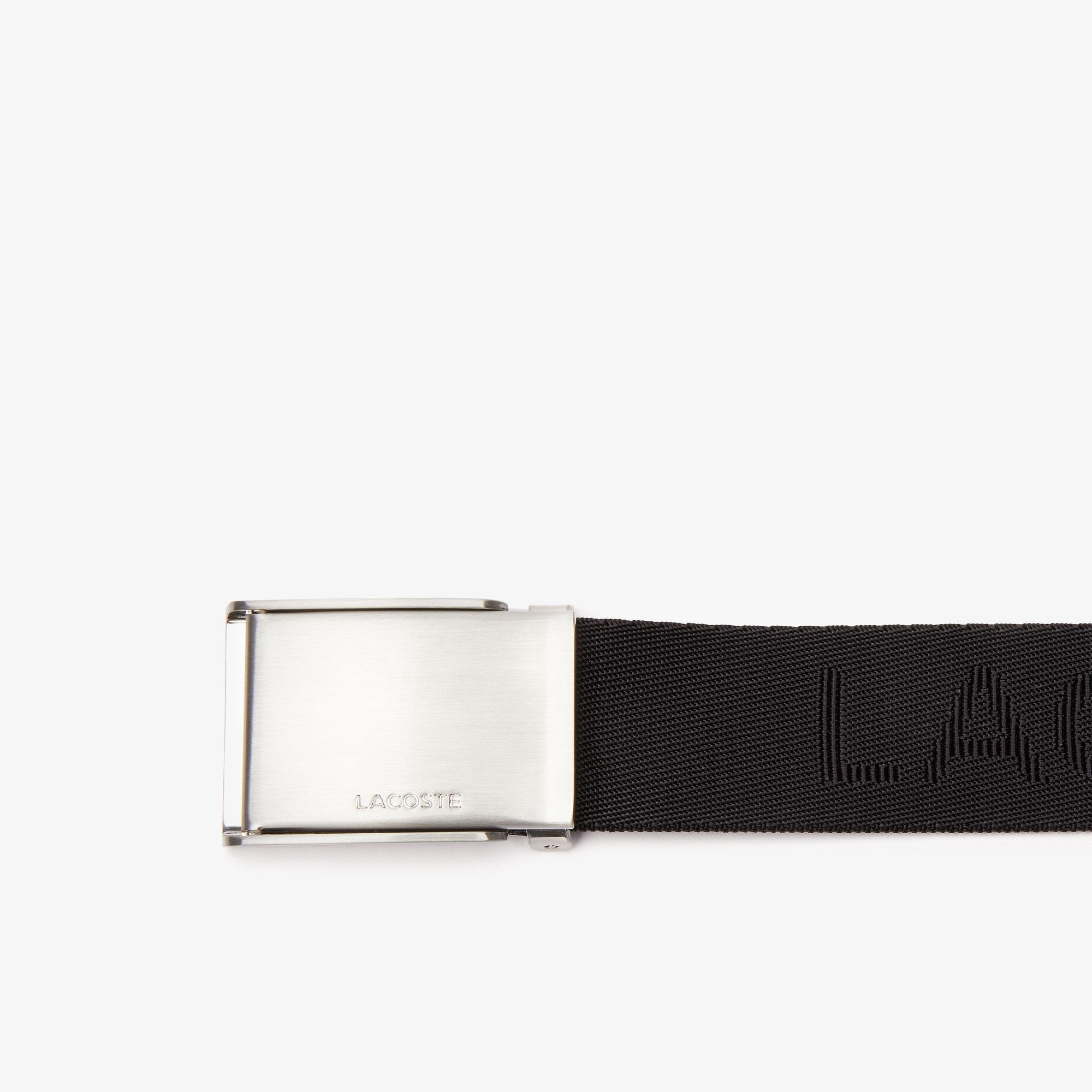 Lacoste Men's Embossed Two Woven Belts Gift Set