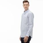 Lacoste Men's Slim Fit Buttoned-Up Collar Striped Shirt