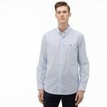 Lacoste Men's Slim Fit Buttoned-Up Collar Striped Shirt
