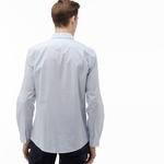 Lacoste Pánska pruhovaná košeľa Slim Fit s golierom a gombíkmi od 