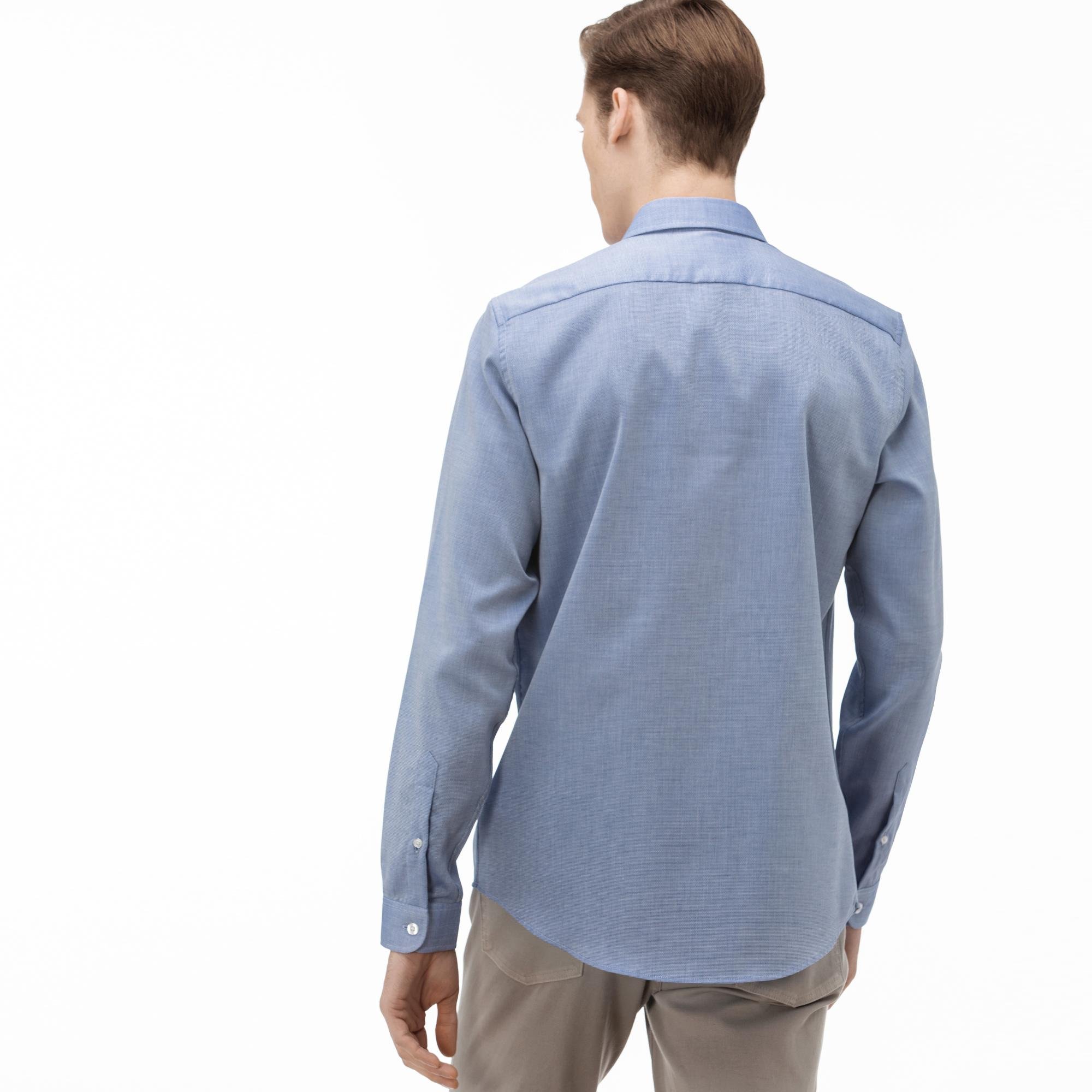 Lacoste Pánska slim fit košeľa s golierom na gombíky 