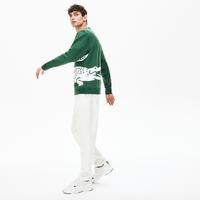 Lacoste Men's loose sweatshirt with pattern Crocodile with round neckline132