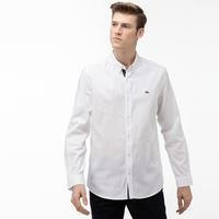 Lacoste Men's Slim Fit Print Cotton Poplin Shirt63A