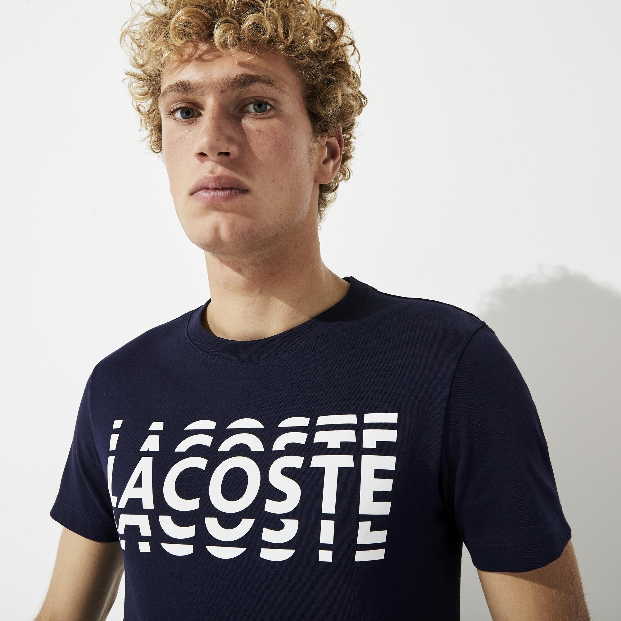 Lacoste Men's T-Shirt with pattern from the mixture cotton