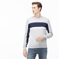 Lacoste Men's Round Neck Block Striped Tricot Sweater51G