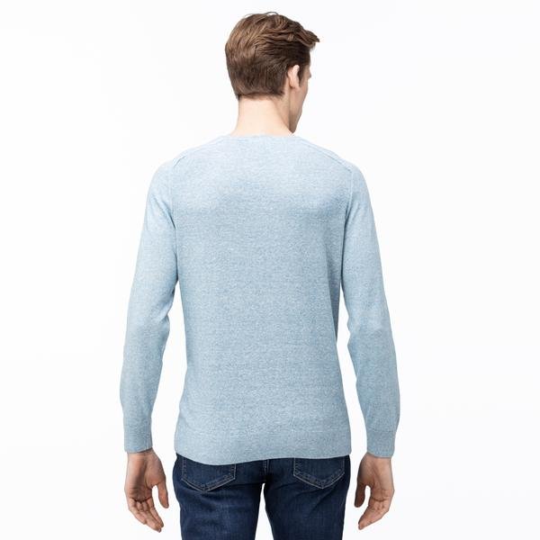 Lacoste  pánsky trikotový sveter s okrúhlym výstrihom