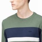 Lacoste Men's Round Neck Block Striped Tricot Sweater